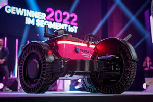Pink robot at bestform award ceremony