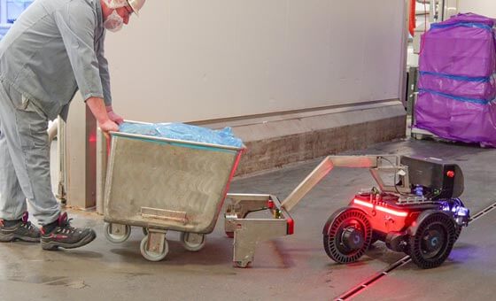 Trailer being connected to Capra Carrier